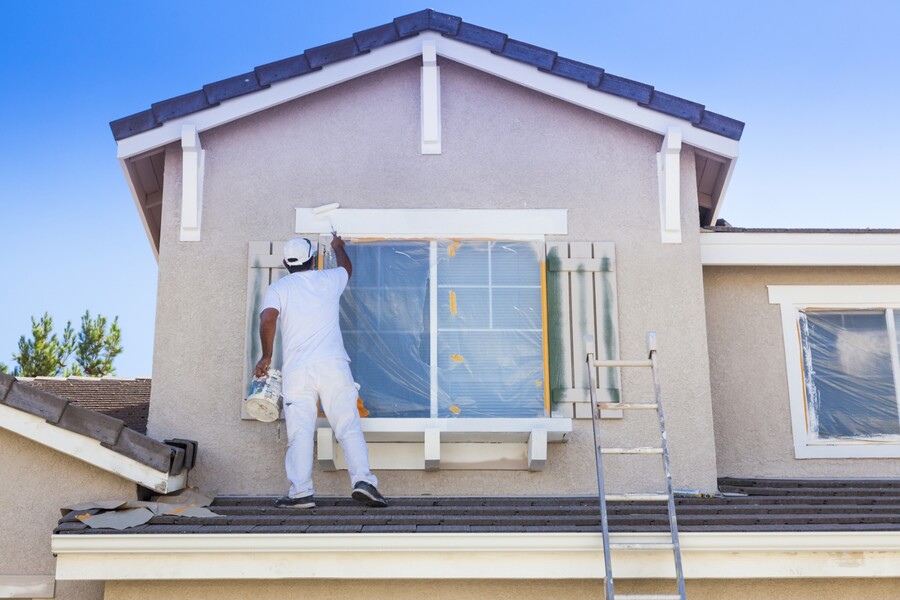 Exterior Painting being performed by an experienced Henry The Painter painter.